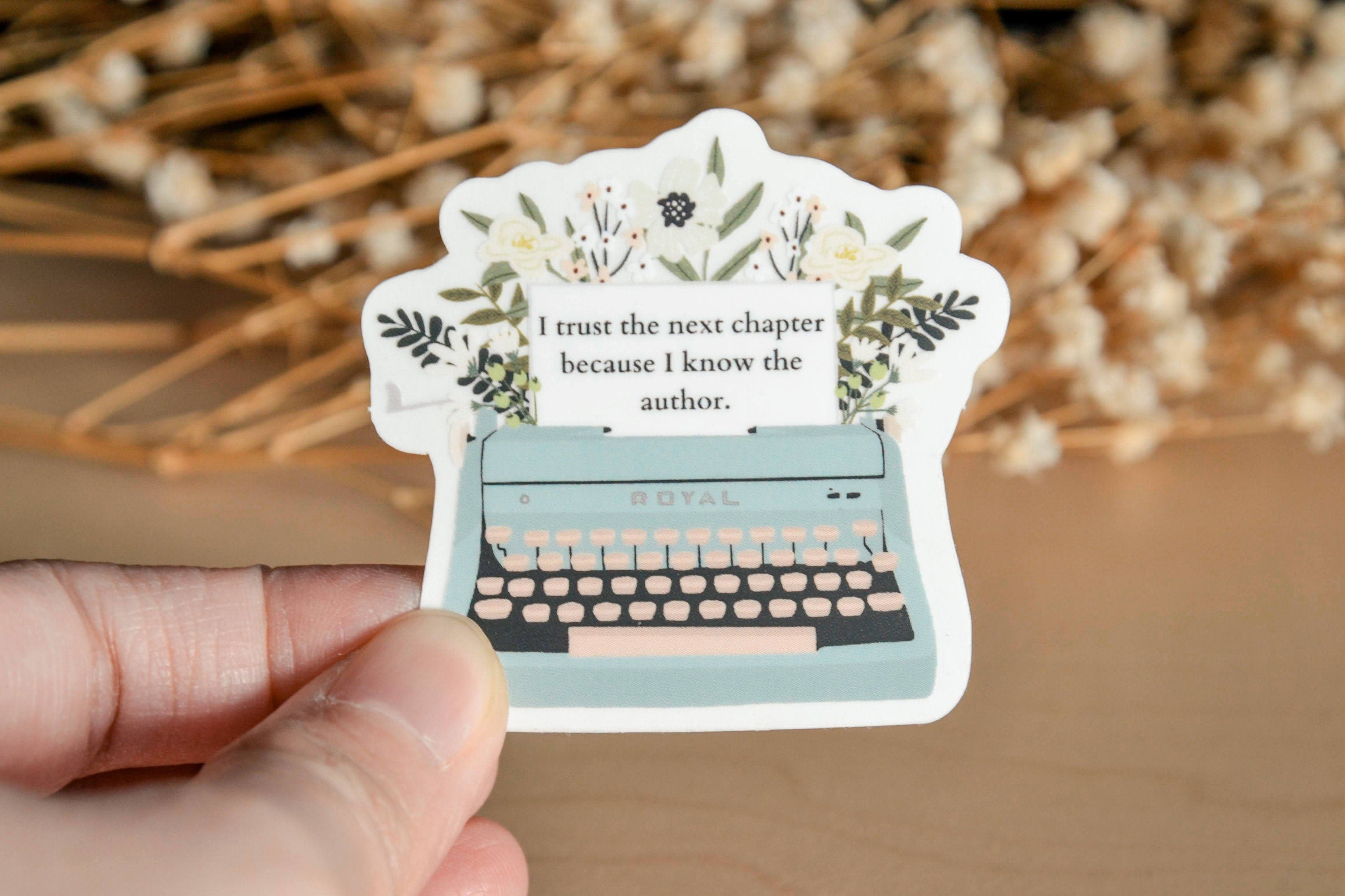 Typewriter Design Christian Waterproof Vinyl Sticker| Faith Sticker| Christian Quote Sticker
