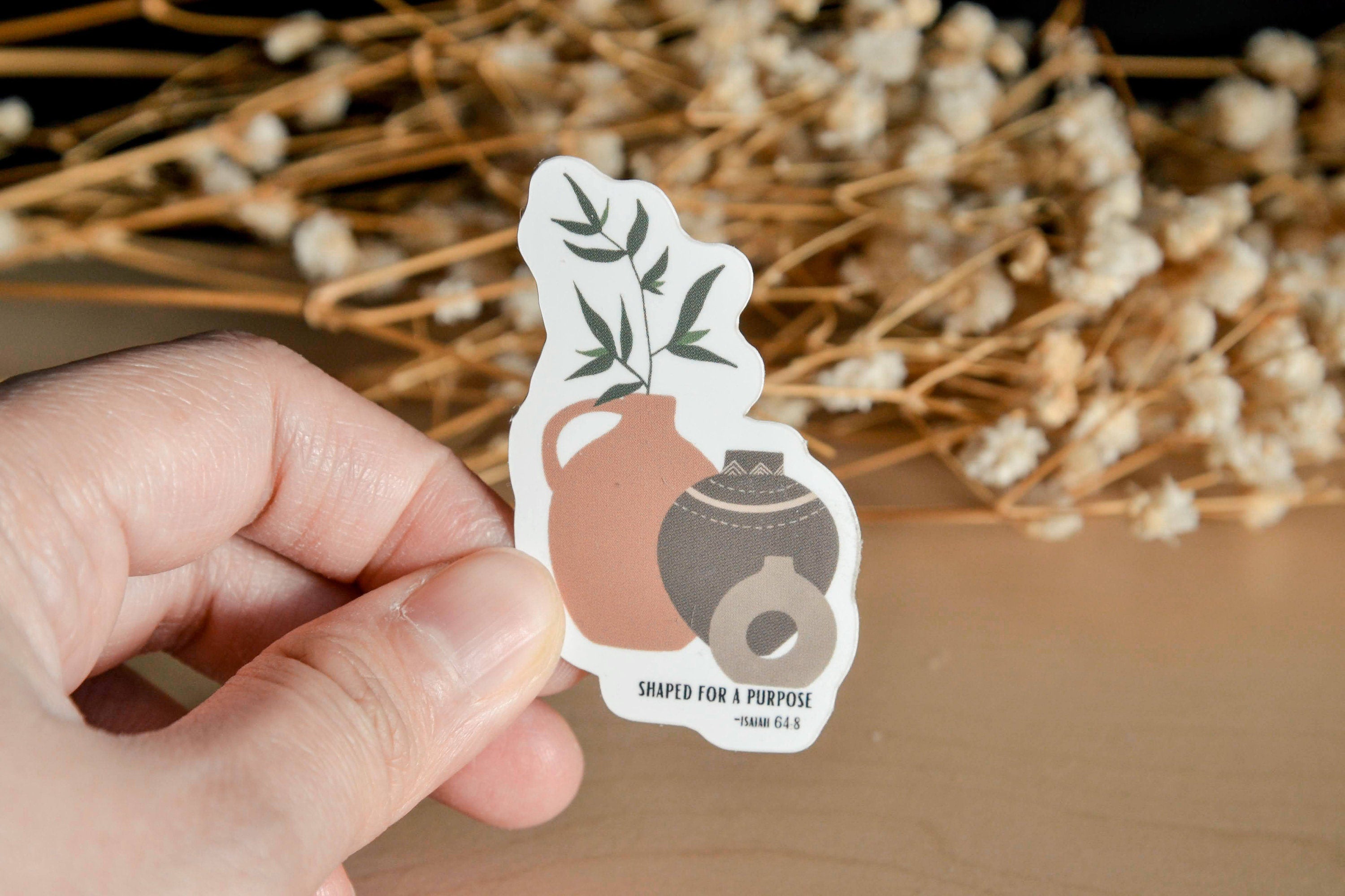 Shaped For A Purpose Waterproof Christian Bible Scripture Vinyl Sticker| Faith Stickers| Isaiah 64:8