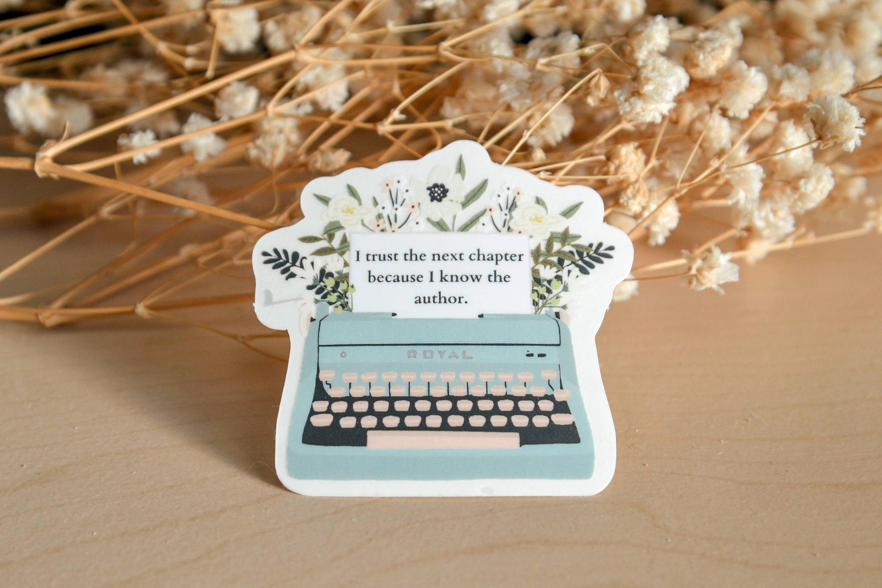 Typewriter Design Christian Waterproof Vinyl Sticker| Faith Sticker| Christian Quote Sticker