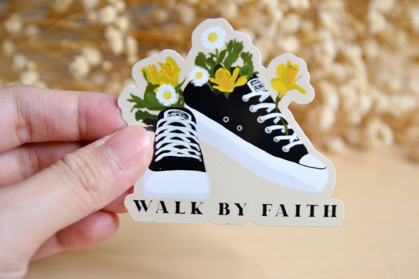 Walk by Faith Christian Waterproof Vinyl Stickers| Faith Stickers| Christian Stickers
