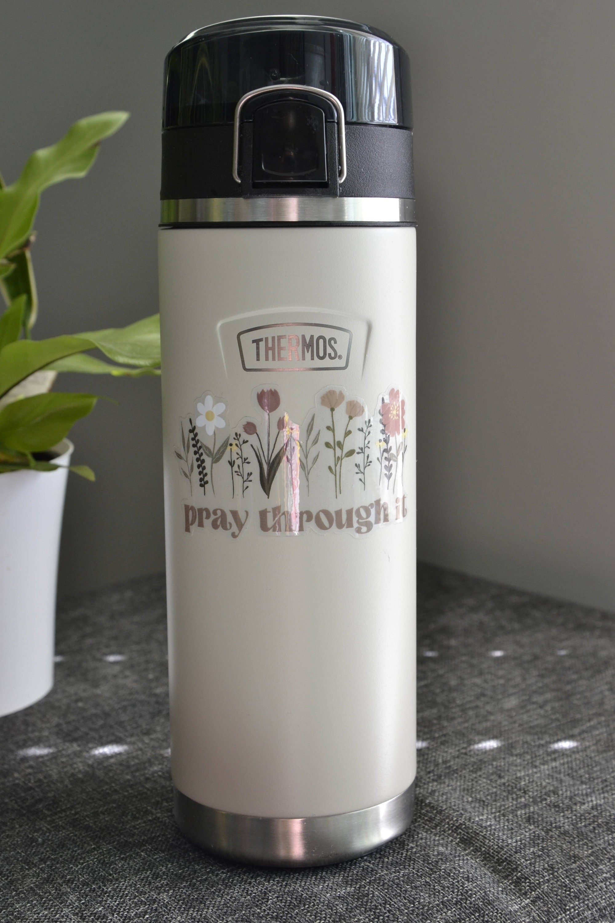 Pray Through It Waterproof Clear Christian Vinyl Sticker