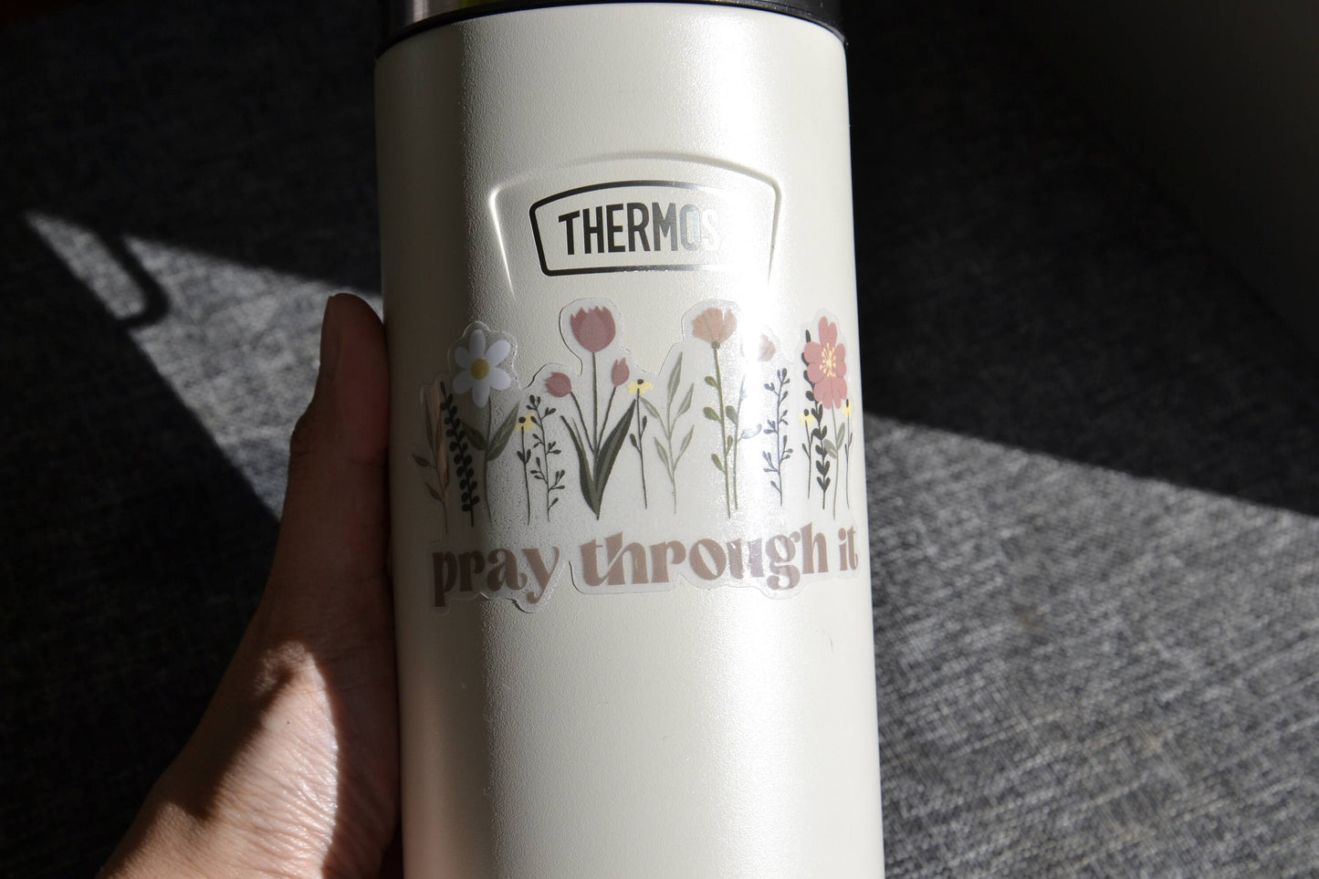 Pray Through It Waterproof Clear Christian Vinyl Sticker