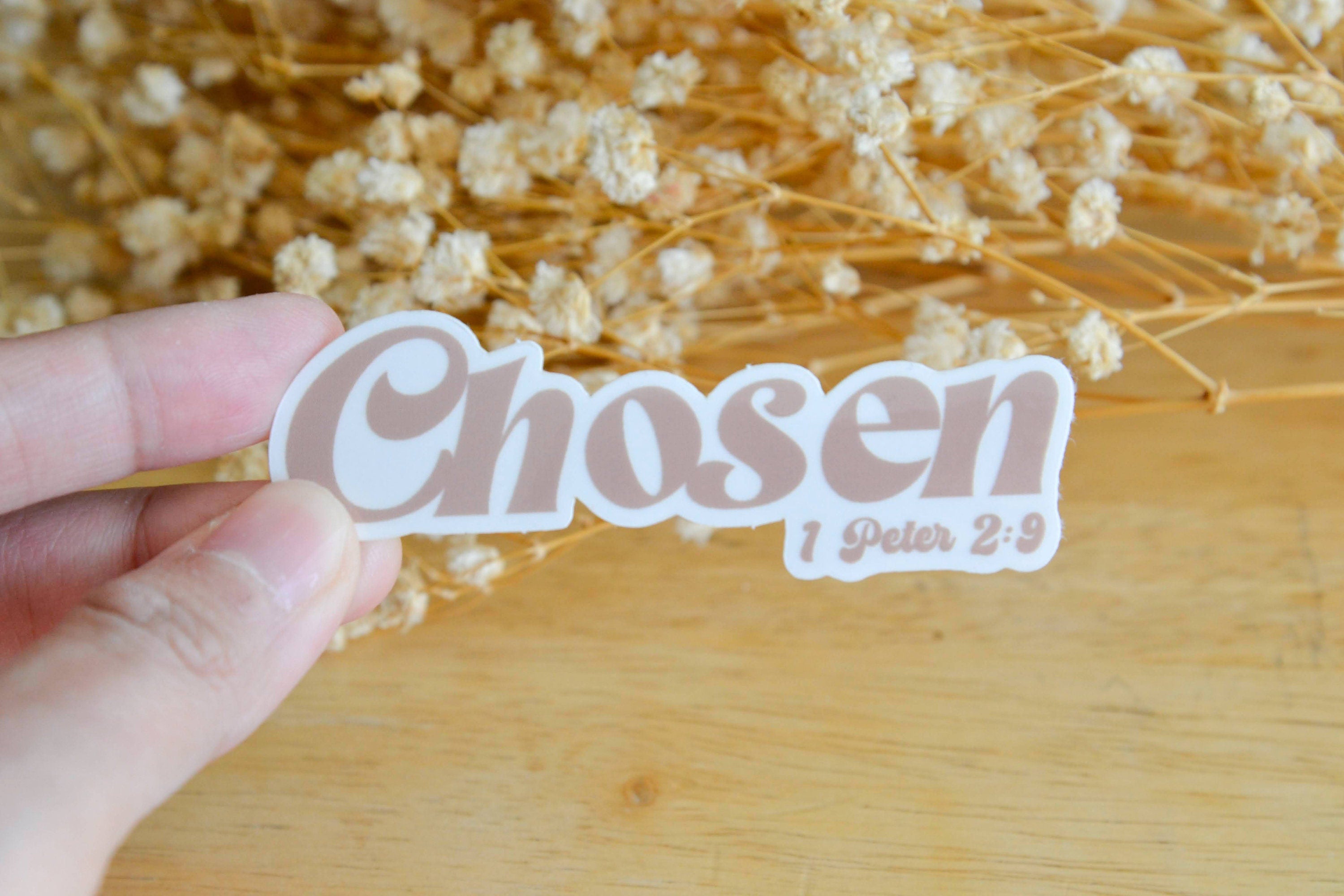 Chosen Waterproof Christian Vinyl Sticker