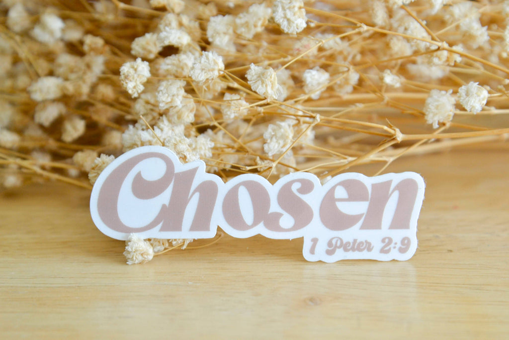 Chosen Waterproof Christian Vinyl Sticker