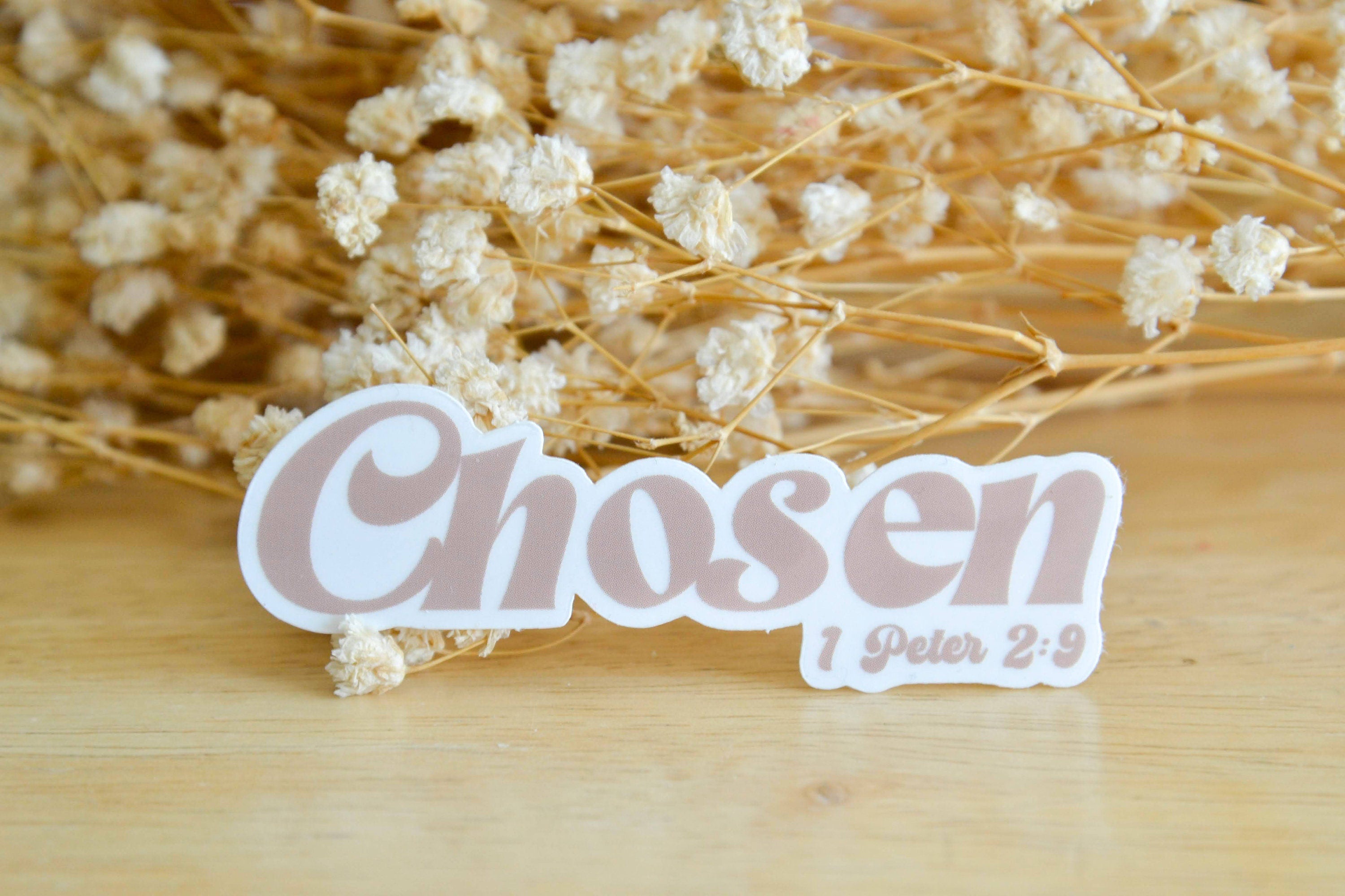 Chosen Waterproof Christian Vinyl Sticker
