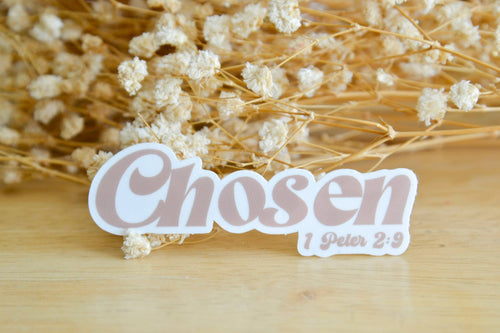 Chosen Waterproof Christian Vinyl Sticker
